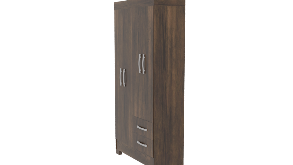 Stylish Wooden Storage Cabinet 3D - Professional 3D Model Render 13