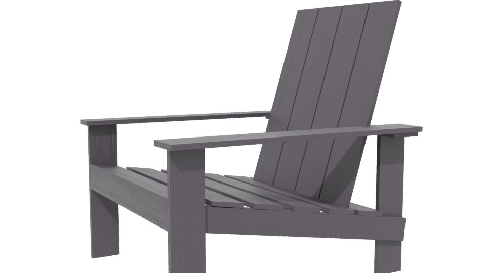 Stylish Wooden Outdoor Chair Model - Professional 3D Model Render 13