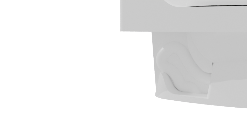 Contemporary Ceramic Toilet 3D Model - Professional 3D Model Render 9