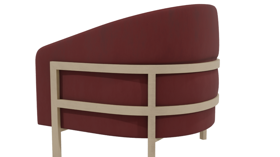 Sitial Berlin Guinda Armchair 3D - Professional 3D Model Render 3