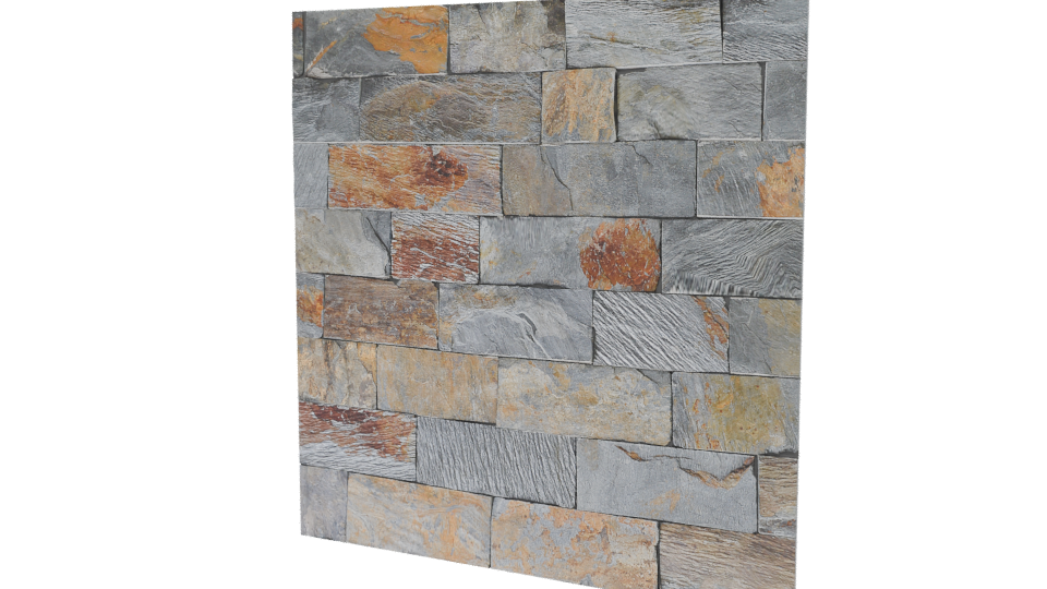 Realistic Stone Wall Texture 3D - Professional 3D Model Render 12