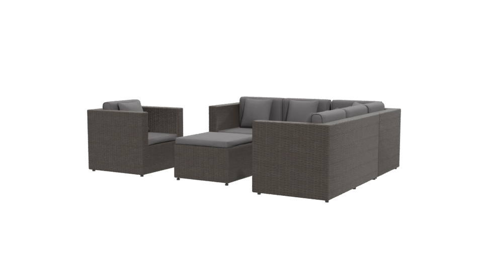Stylish Outdoor Sofa Set 3D - Professional 3D Model Render 12