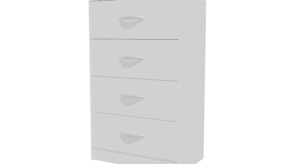 Sleek Modern Drawer Cabinet 3D - Professional 3D Model Render 12
