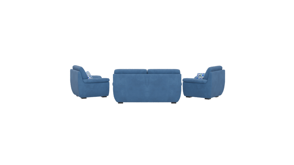 Stylish Leather Sofa Set 3D - Professional 3D Model Render 5