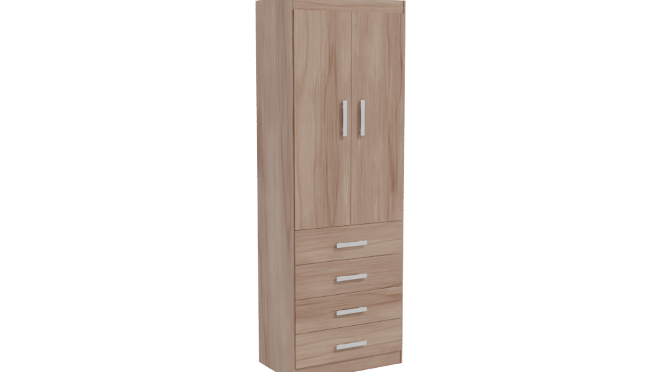 Stylish Wooden Storage Cabinet 3D - Professional 3D Model Render 10
