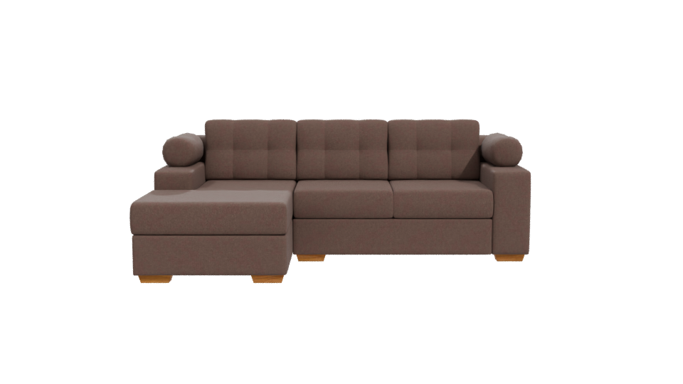 Contemporary Fabric Sectional Sofa 3D Model - Professional 3D Model Render 11