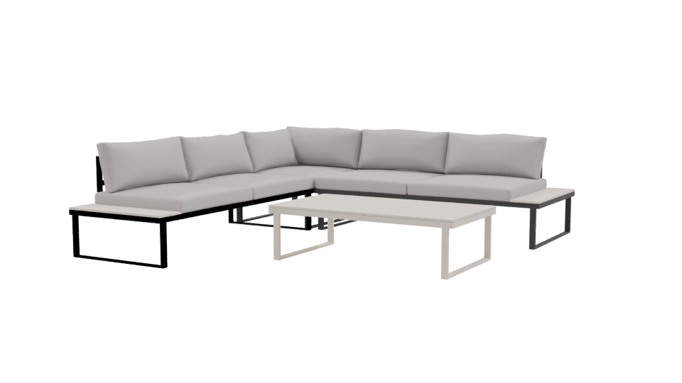 Contemporary Outdoor Seating Set 3D - Professional 3D Model Render 9