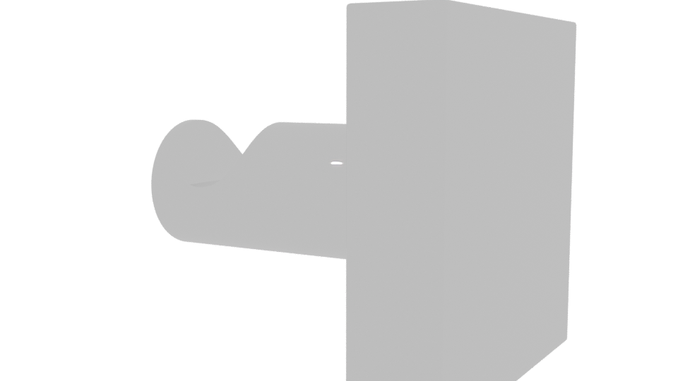 Sleek Modern Wall-Mounted Knob 3D Model - Professional 3D Model Render 3