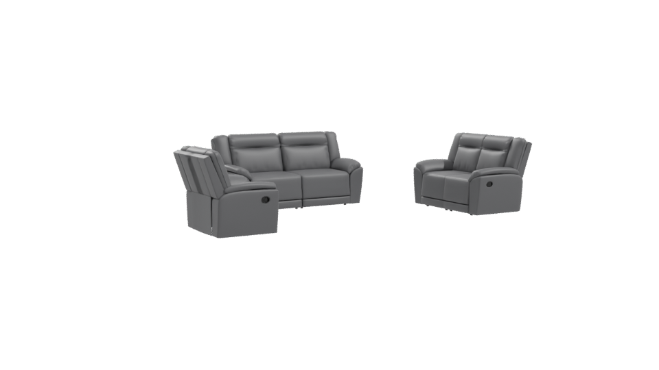 Stylish Leather Sofa Set 3D - Professional 3D Model Render 10