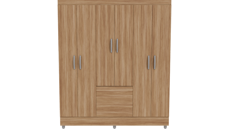 Stylish Wooden Storage Cabinet 3D - Professional 3D Model Render 11
