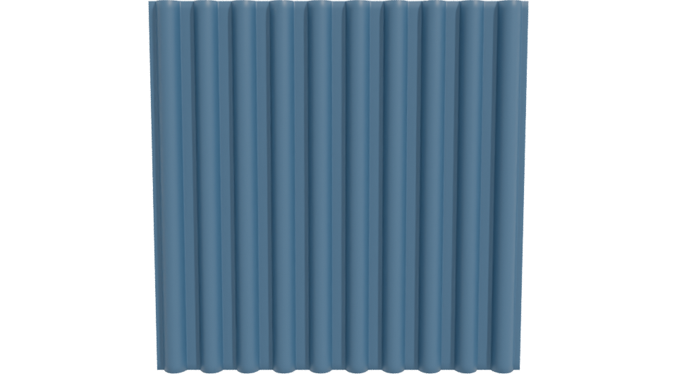 Stylized Blue Wall Panel 3D - Professional 3D Model Render 11