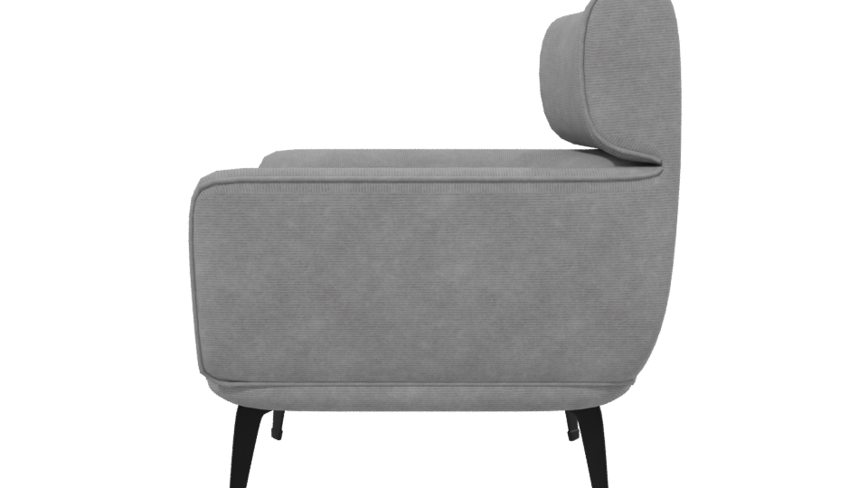 Contemporary Fabric Lounge Chair 3D Model - Professional 3D Model Render 2