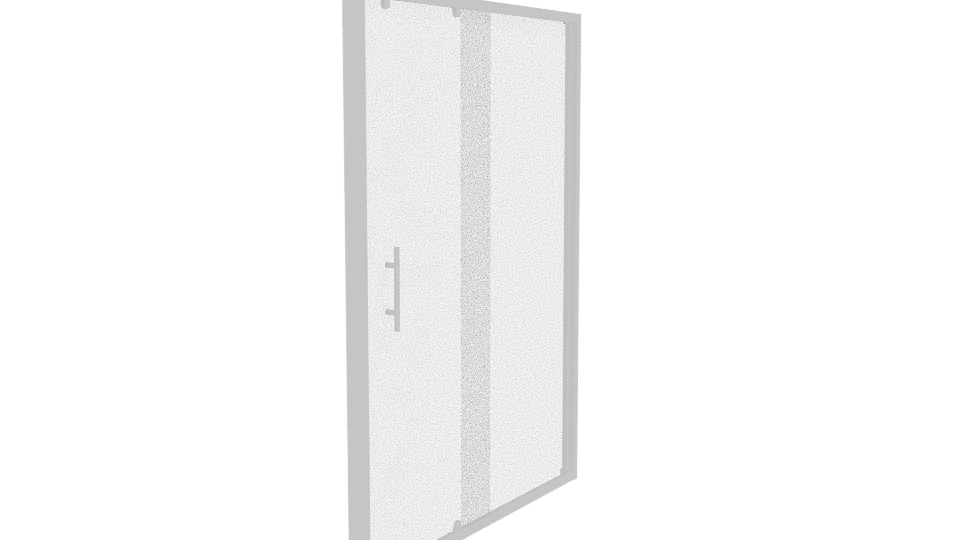 Frameless Glass Shower Door 3D - Professional 3D Model Render 9