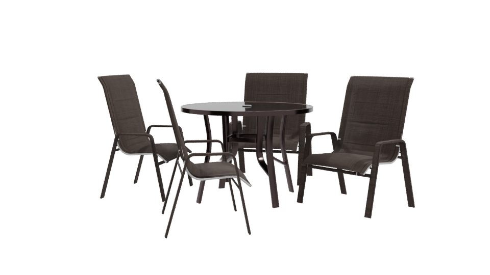 Stylish Outdoor Dining Set 3D - Professional 3D Model Render 10
