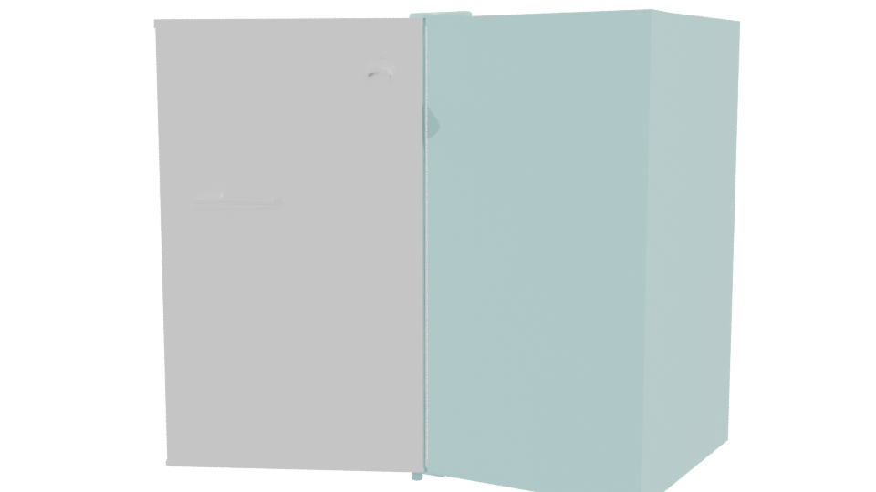 Compact Refrigerator Interior Model - Professional 3D Model Render 3