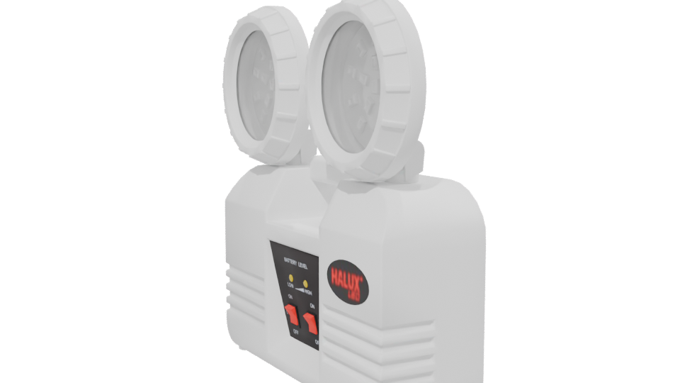 Dual LED Emergency Light Model - Professional 3D Model Render 13