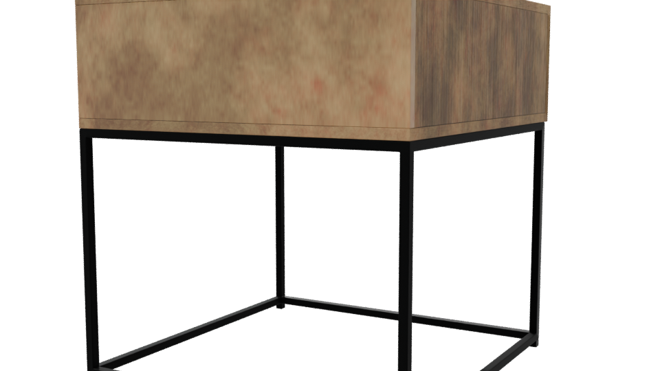 Stylish Wooden Side Table 3D - Professional 3D Model Render 6