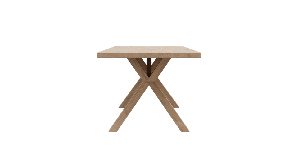 Minimalist Wooden Dining Table Model - Professional 3D Model Render 8