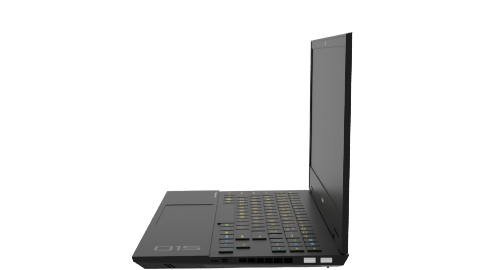 Modern Minimalist Laptop 3D Model - Professional 3D Model Render 2