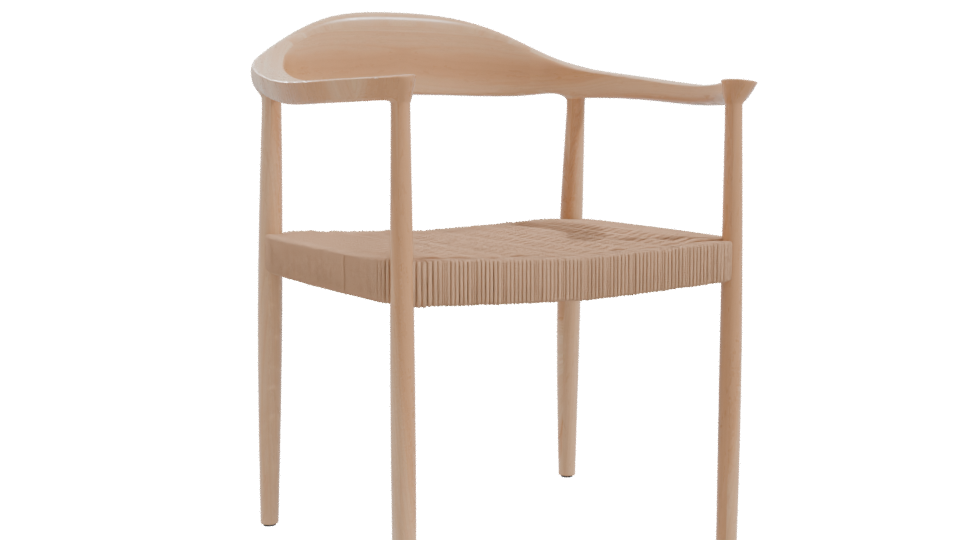 Stylish Minimalist Wooden Chair - Professional 3D Model Render 10