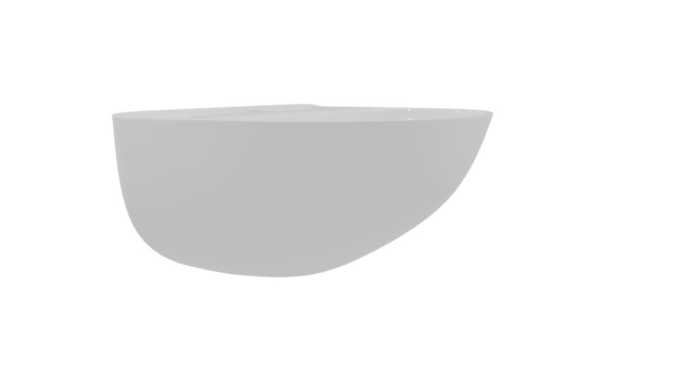 Minimalist White Bathroom Sink Model - Professional 3D Model Render 9