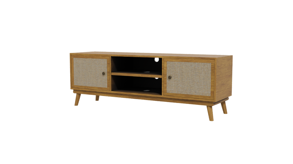 Stylish Wooden TV Stand 3D - Professional 3D Model Render 12