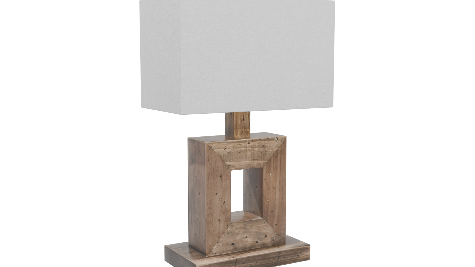 Stylish Wood Table Lamp - Professional 3D Model Render 4