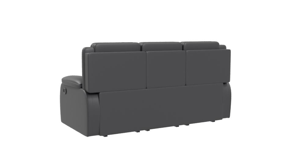 Reclinable Leather Sofa 3D Model - Professional 3D Model Render 4