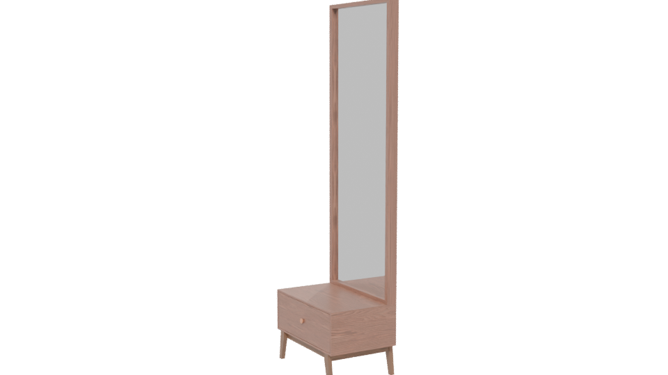 Modern Wooden Vanity Mirror 3D - Professional 3D Model Render 13