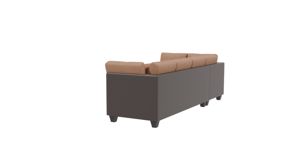 Stylish Sectional Sofa Model - Professional 3D Model Render 3
