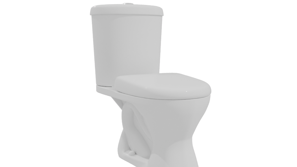 Stylish Ceramic Toilet Model - Professional 3D Model Render 10