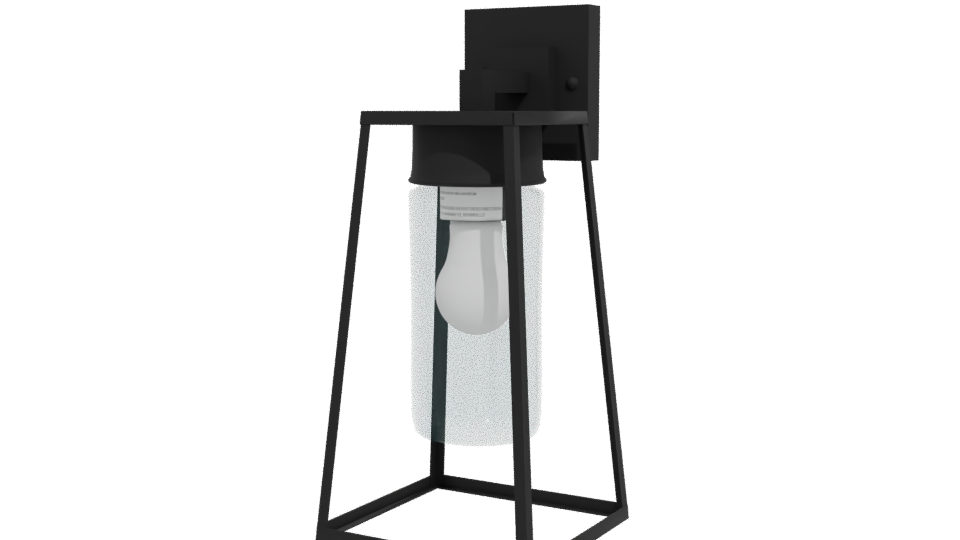 Industrial Glass Lantern Model - Professional 3D Model Render 12