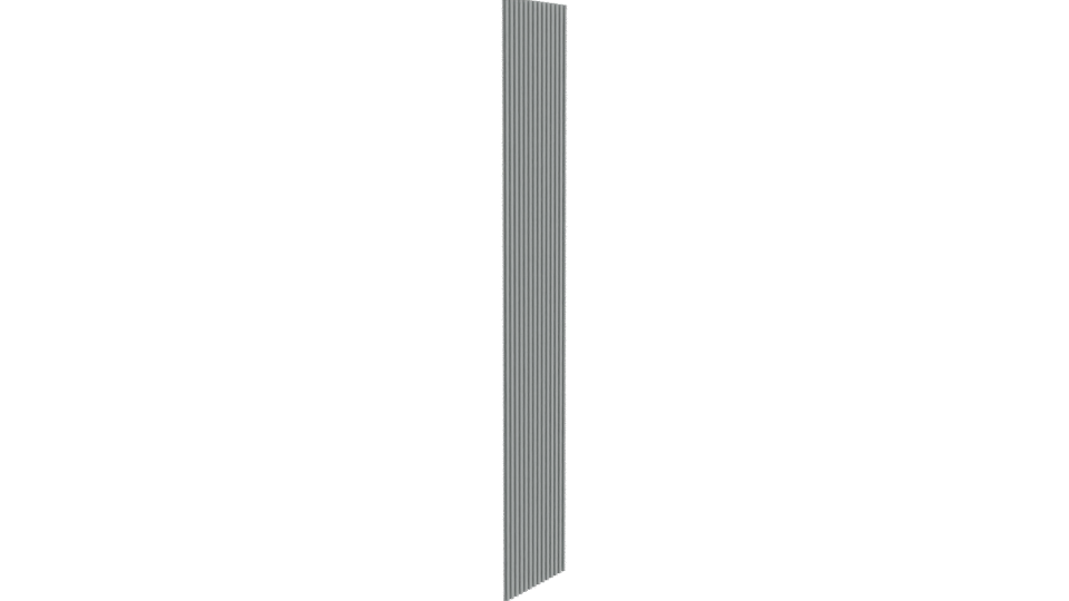 Vertical Ribbed Panel 3D Model - Professional 3D Model Render 3