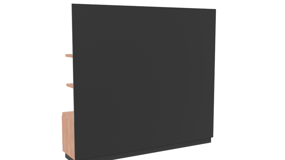 Elegant Modern Entertainment Center - Professional 3D Model Render 4