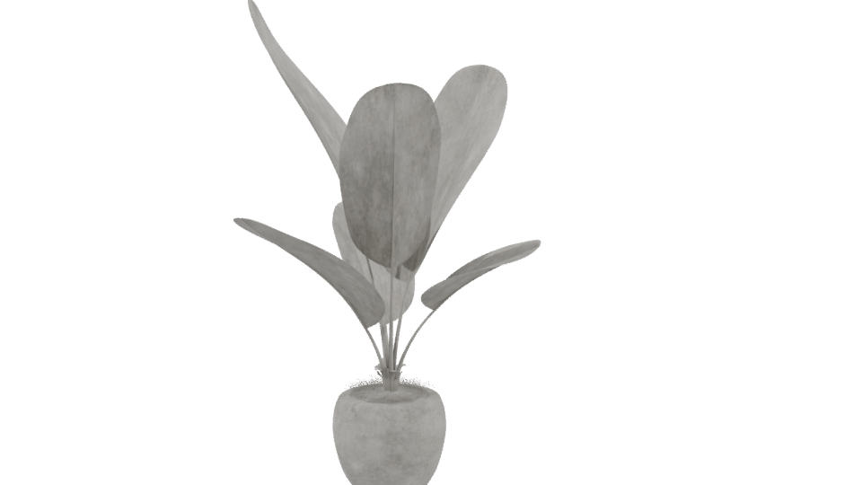 Stylish Potted Plant 3D Model - Professional 3D Model Render 3