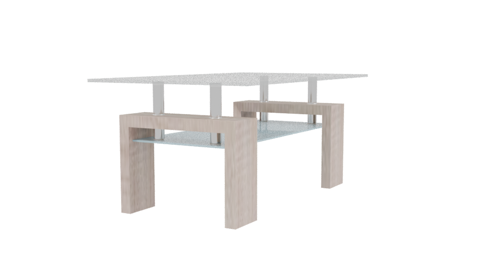 Beige Modern Coffee Table 3D - Professional 3D Model Render 3