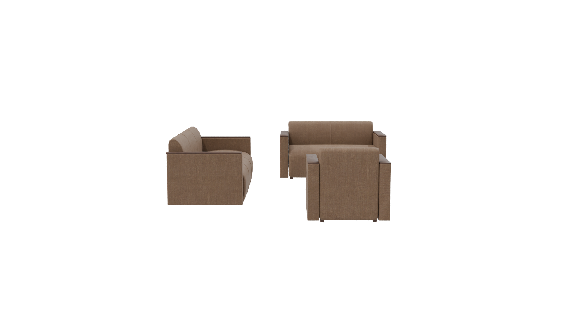 Contemporary Fabric Sofa Set 3D - Professional 3D Model Render 8
