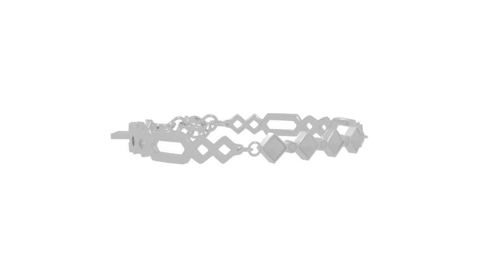 Elegant Silver Bracelet 3D Model - Professional 3D Model Render 10
