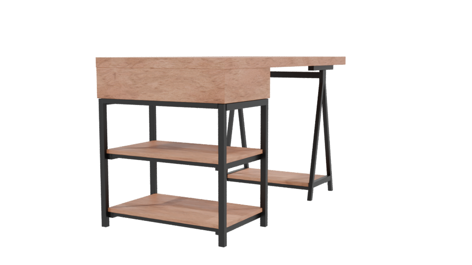 Sleek Modern Writing Desk 3D - Professional 3D Model Render 3