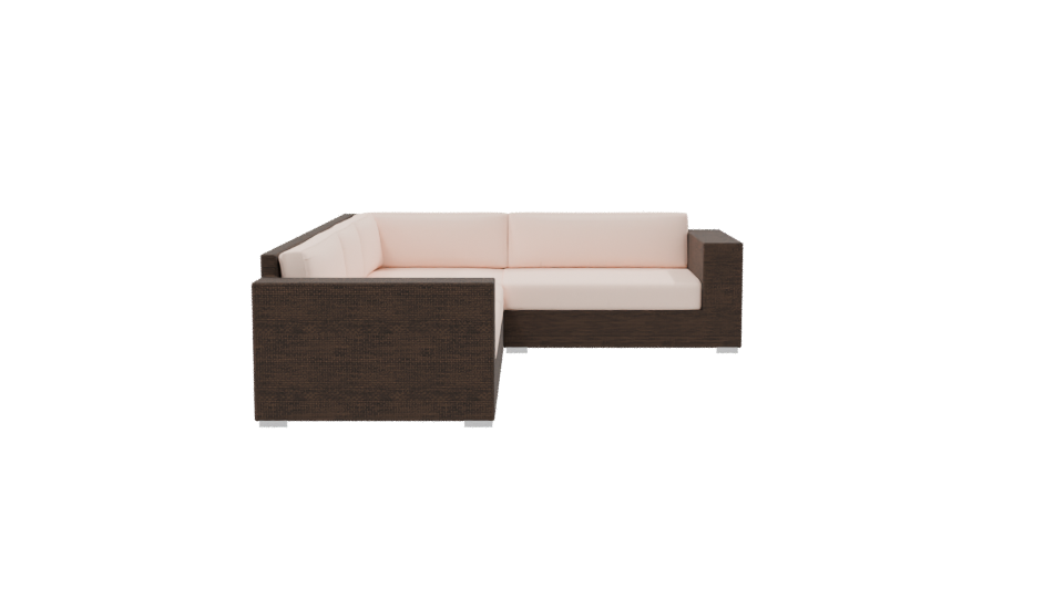 Modern Outdoor Sectional Sofa 3D - Professional 3D Model Render 8