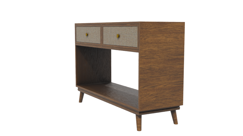 Stylish Vintage Wooden Console Table 3D Model - Professional 3D Model Render 13