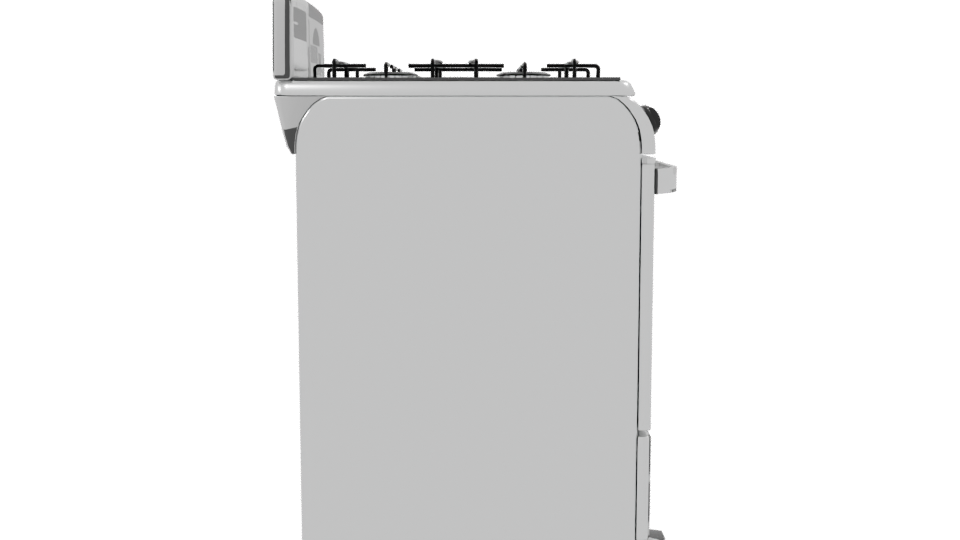 Stylish Gas Range Stove Model - Professional 3D Model Render 8