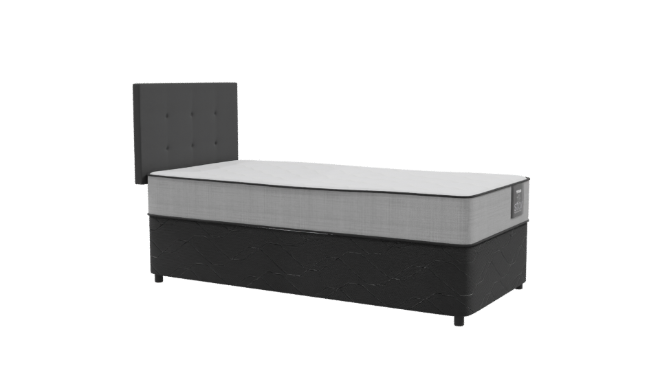 Stylish Single Bed 3D Model - Professional 3D Model Render 9