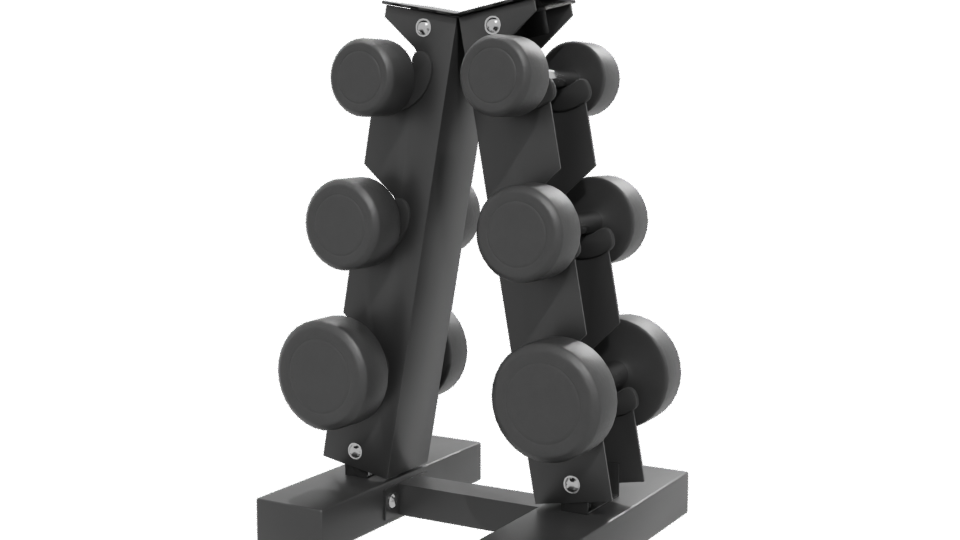 Stylish Weight Rack Model 3D - Professional 3D Model Render 12