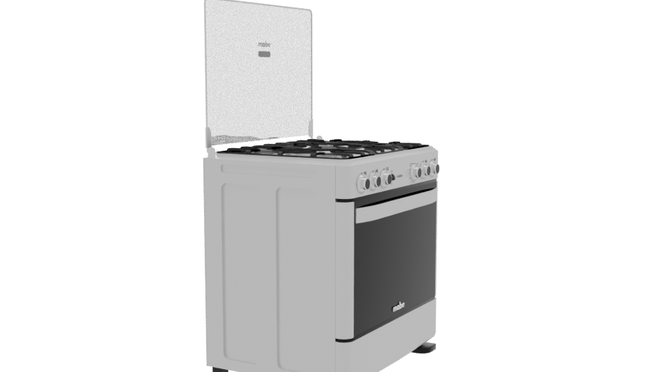 Stylish Freestanding Gas Stove Model - Professional 3D Model Render 9