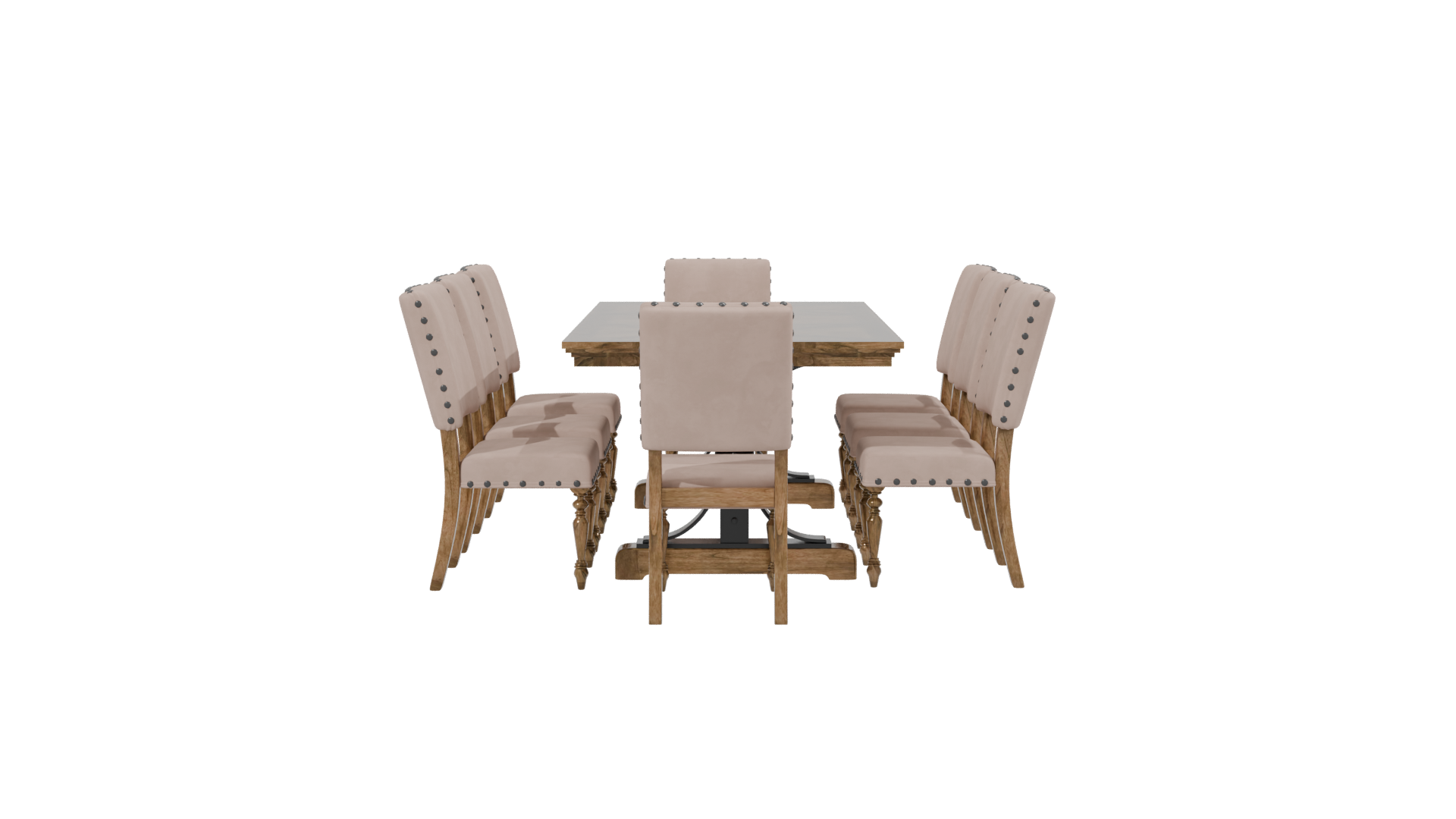 Elegant Dining Table Set 3D - Professional 3D Model Render 2