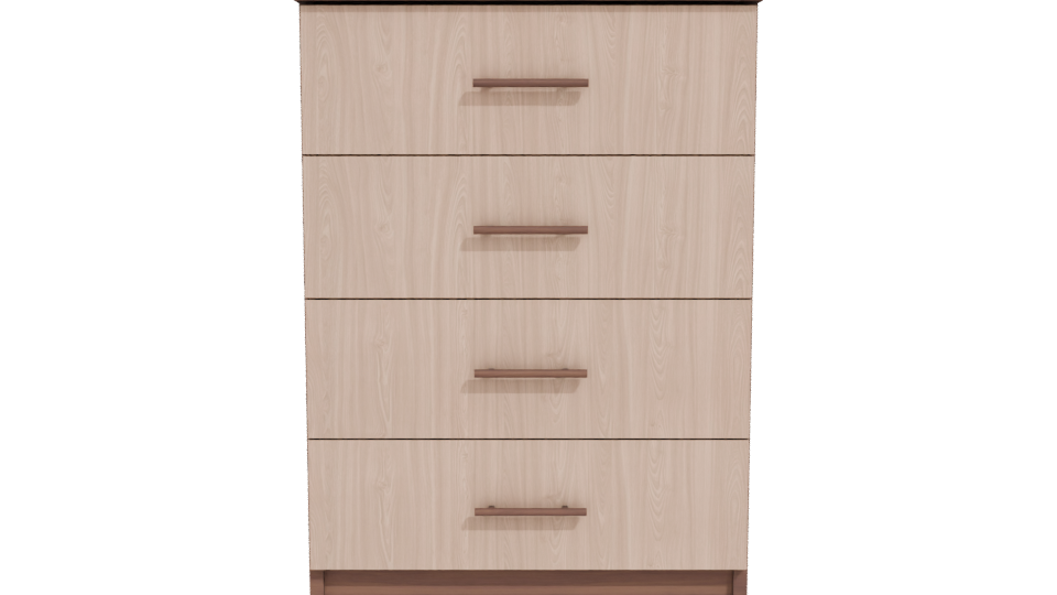 Contemporary Wooden Drawer Chest - Professional 3D Model Render 11