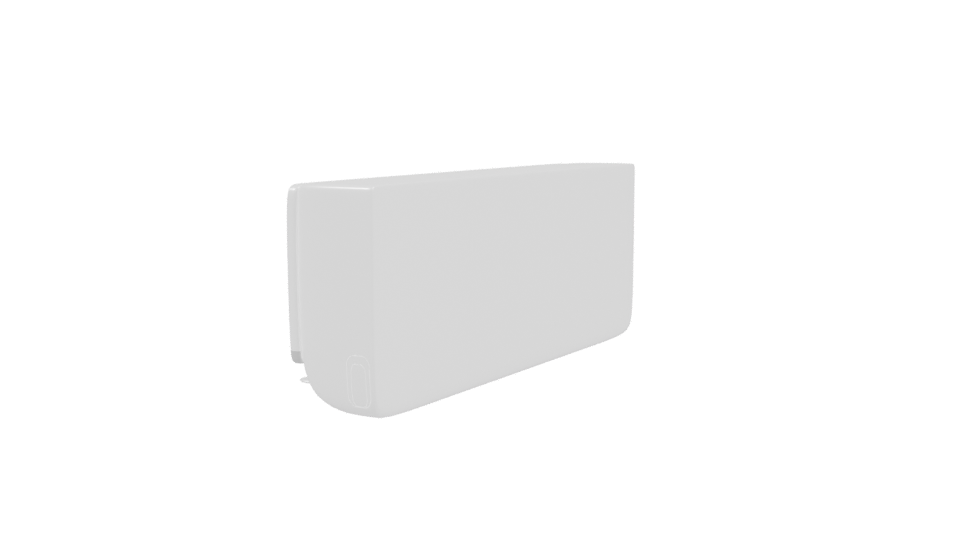 Sleek Modern Wall-Mounted Air Conditioner 3D Model - Professional 3D Model Render 3