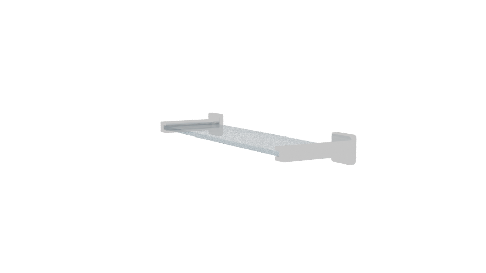 Minimalist Glass Shelf 3D Model - Professional 3D Model Render 13