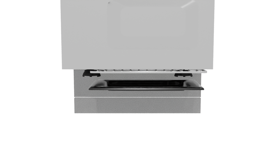 Sleek Black Microwave Oven 3D Model - Professional 3D Model Render 5